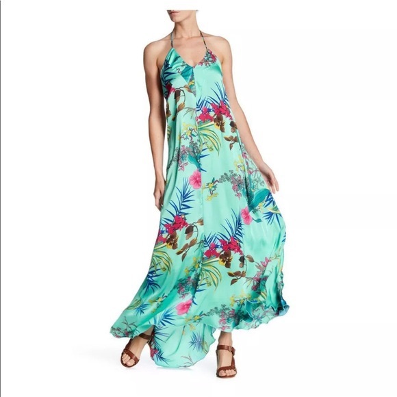 The Vanity Room Dresses & Skirts - The Vanity Room Halter Allover Print Maxi Dress